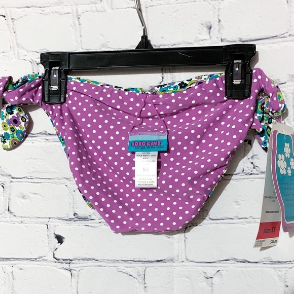 NWT Coco Rave Floral Reversible Bikini Swim Bottom - Picture 5 of 7